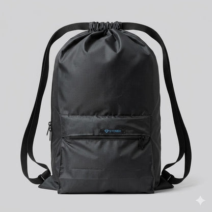 Drawstring Bag – Waterproof, All-Purpose for Hajj Umrah College/Uni , Gym & Daily Use ( Blackish)