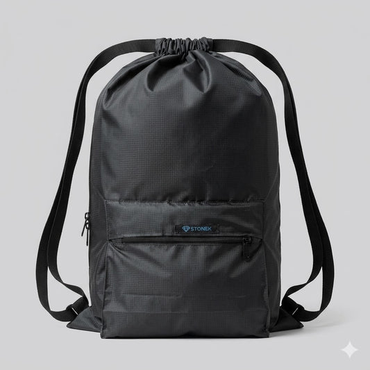 Drawstring Bag – Waterproof, All-Purpose for Hajj Umrah College/Uni , Gym & Daily Use ( Blackish)