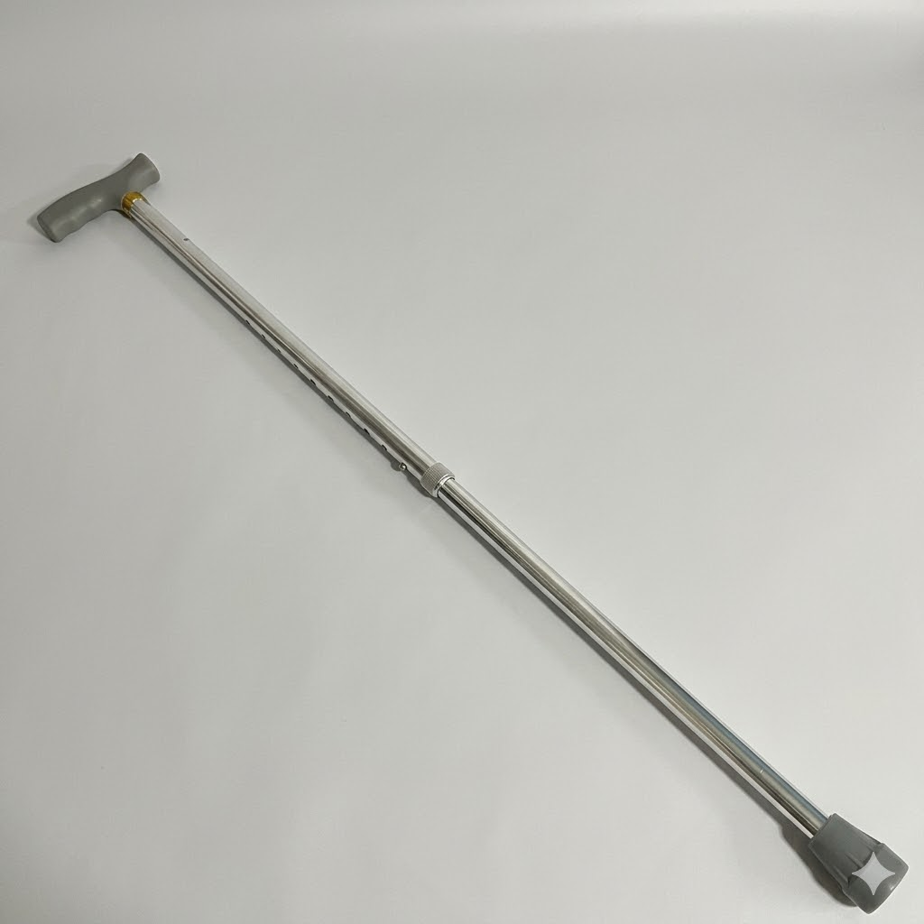 Premium Adjustable Aluminium Walking Stick – Elegant Silver Color