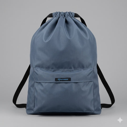 Drawstring Bag – , Waterproof, All-Purpose for Hajj Umrah College/Uni , Gym & Daily Use ( Blueish Grey)
