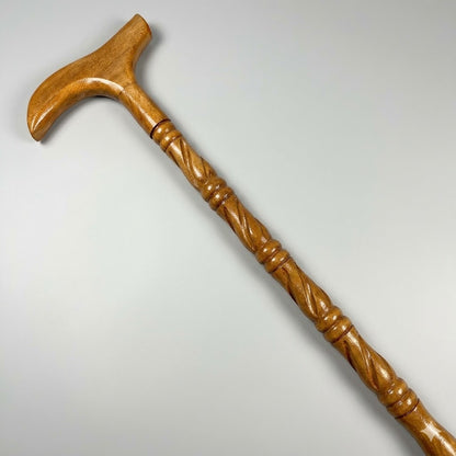 Premium  Shahtoot Wood  Walking Cane – Classic Brown (Derby handle)