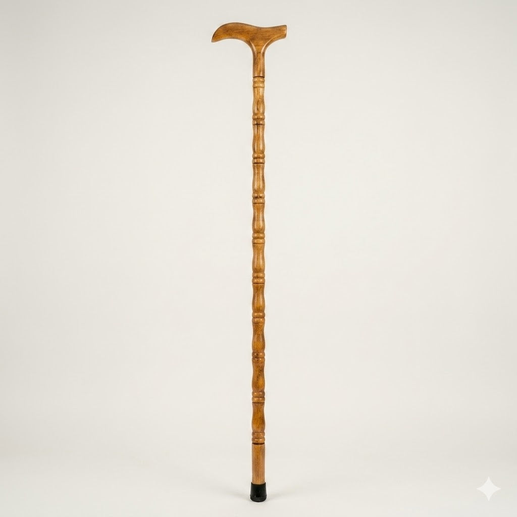 Premium  Shahtoot Wood  Walking Cane – Classic Brown (Derby handle)