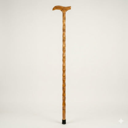 Premium  Shahtoot Wood  Walking Cane – Classic Brown (Derby handle)