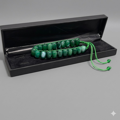 Turkish Round Green  Aqeeq  Stone Tasbeeh 21 Beads