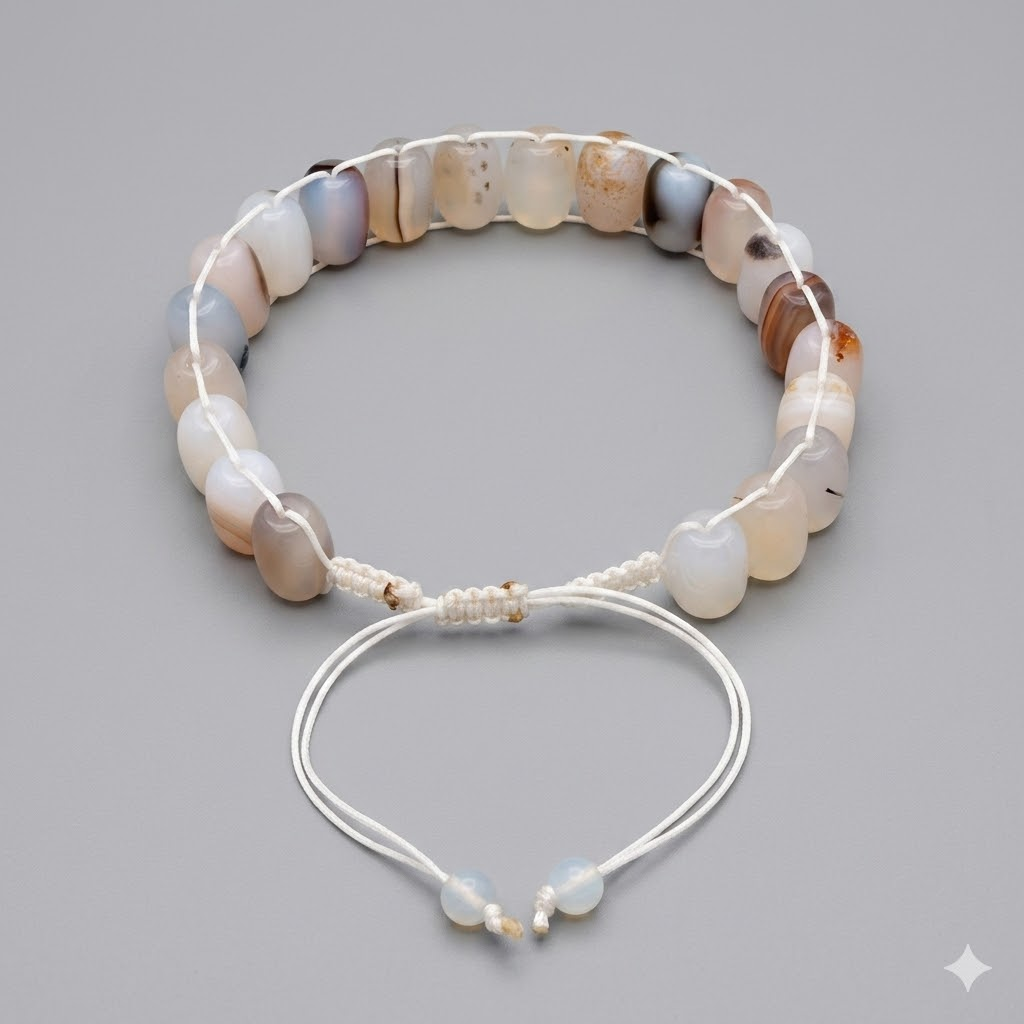 Turkish Round  White  Aqeeq  Stone Tasbeeh 21 Beads