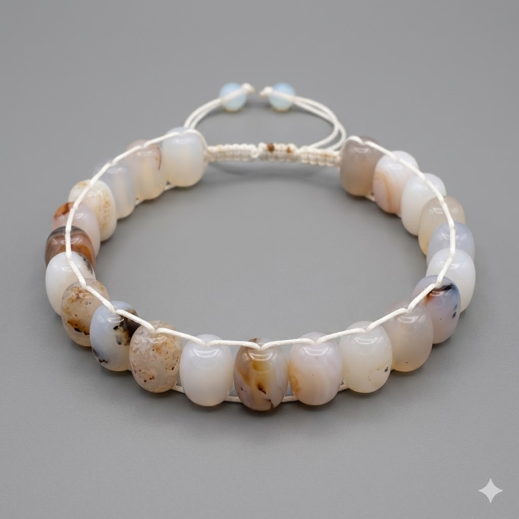 Turkish Round  White  Aqeeq  Stone Tasbeeh 21 Beads