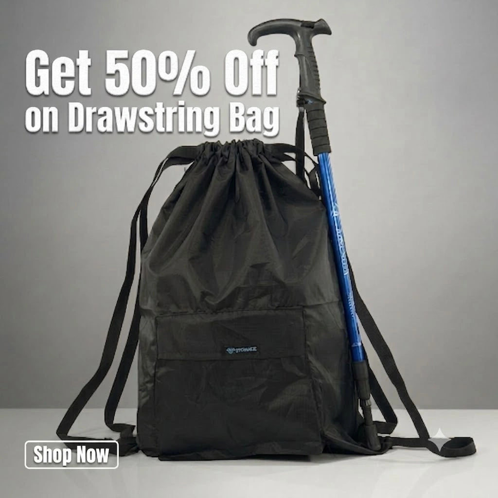 Stonage Drawstring Backpack & Trekking Pole Kit ( 50 % off on Drawstring Bag)