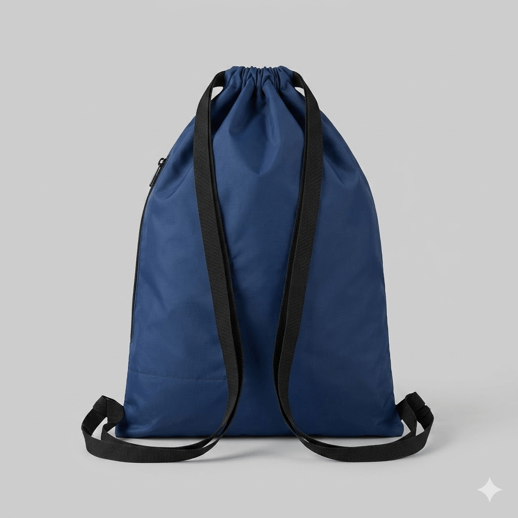 Single, Drawstring Bag – , Waterproof, All-Purpose for Hajj Umrah College/Uni , Gym & Daily Use ( Navy Blue)