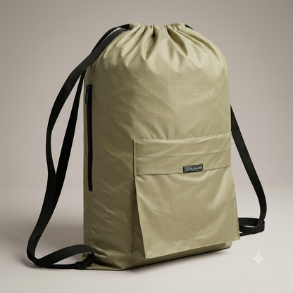 Drawstring Bag – , Waterproof, All-Purpose for Hajj Umrah College/Uni , Gym & Daily Use (Olive Green)