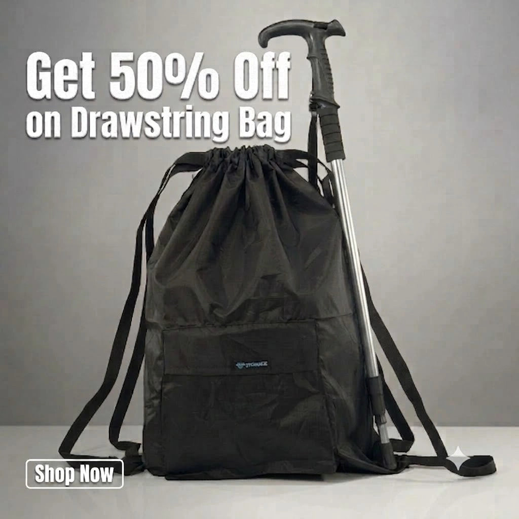 Stonage Drawstring Backpack & Trekking Pole Kit ( 50 % off on Drawstring Bag)