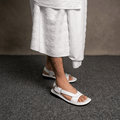 Hajj & Umrah Special Slippers, for Men  (Handmade, Anti slip, All Day Comfort) White Color