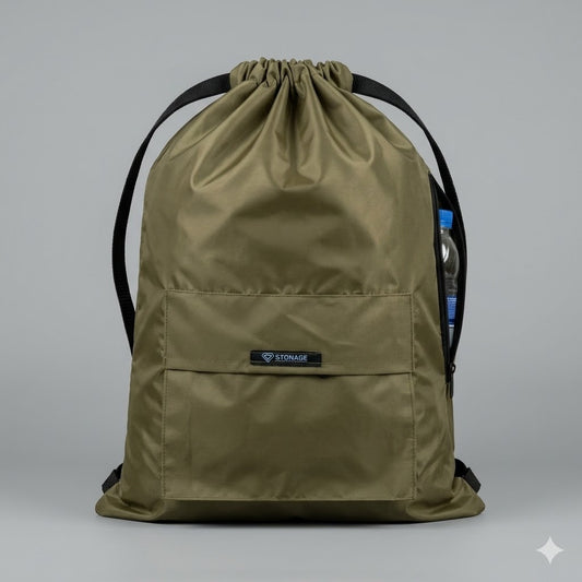 Drawstring Bag – , Waterproof, All-Purpose for Hajj Umrah College/Uni , Gym & Daily Use ( Olive Green)