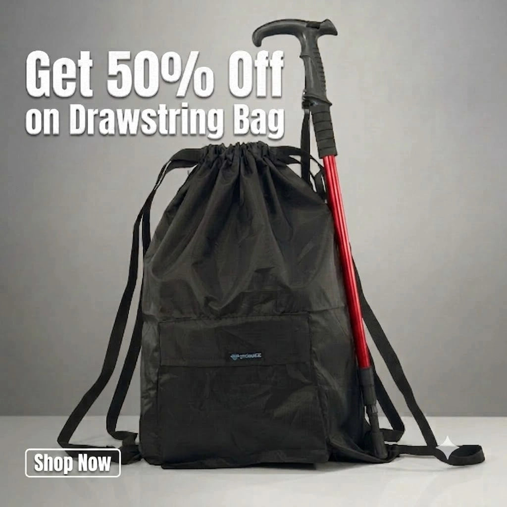 Stonage Drawstring Backpack & Trekking Pole Kit ( 50 % off on Drawstring Bag)