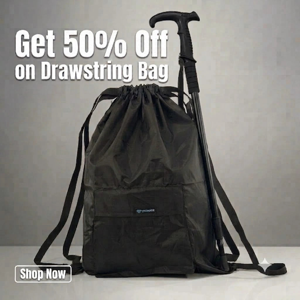 Stonage Drawstring Backpack & Trekking Pole Kit ( 50 % off on Drawstring Bag)