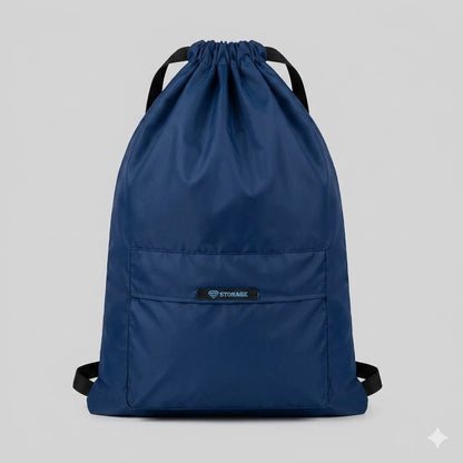 Single, Drawstring Bag – , Waterproof, All-Purpose for Hajj Umrah College/Uni , Gym & Daily Use ( Navy Blue)