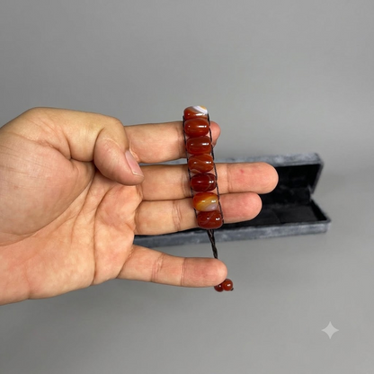 Turkish Round Yamni Red  Aqeeq  Stone Tasbeeh