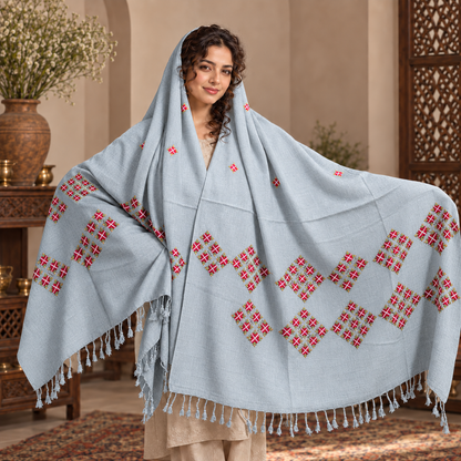 Ladies Swati Handmade Woolen Shawl , Article No LSS-035