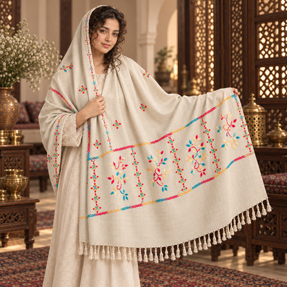 Ladies Swati Handmade Woolen Shawl , Article No LSS-0