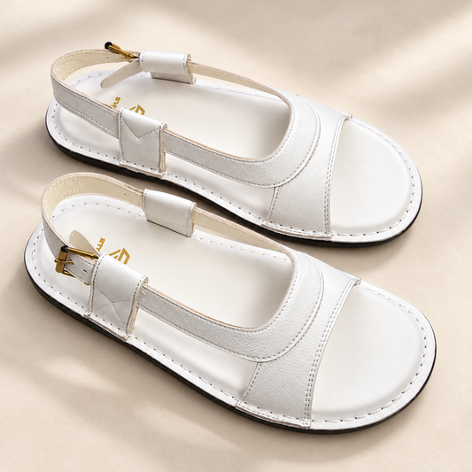 Hajj & Umrah Special Slippers, for Men  (Handmade, Anti slip, All Day Comfort) White Color