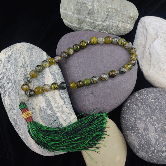 Shajari Aqeeq Stone Tasbih 10mm/33 Beads